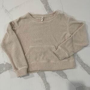 Rewash Cozycore Knit Soft Long Sleeve Sweater Scoop Neck Oatmeal Women’s Small